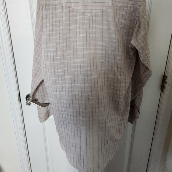 Vintage Wrangler VTG Long Tails Pearl Snap Button Up Shirt L Western unisex - Picture 6 of 9